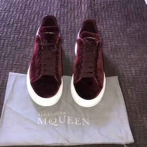 Alexander McQueen velvet sneakers